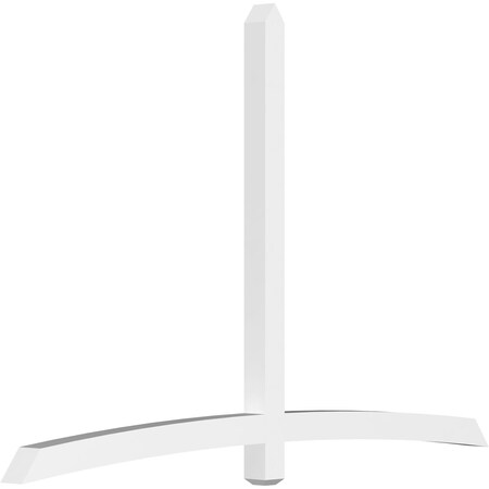 Ekena Millwork Bellingham Architectural Grade PVC Gable Bracket, 96"W x 64"H x 4"D x 4"F, 16/12 Pitch GBP096X64X0404BEL00